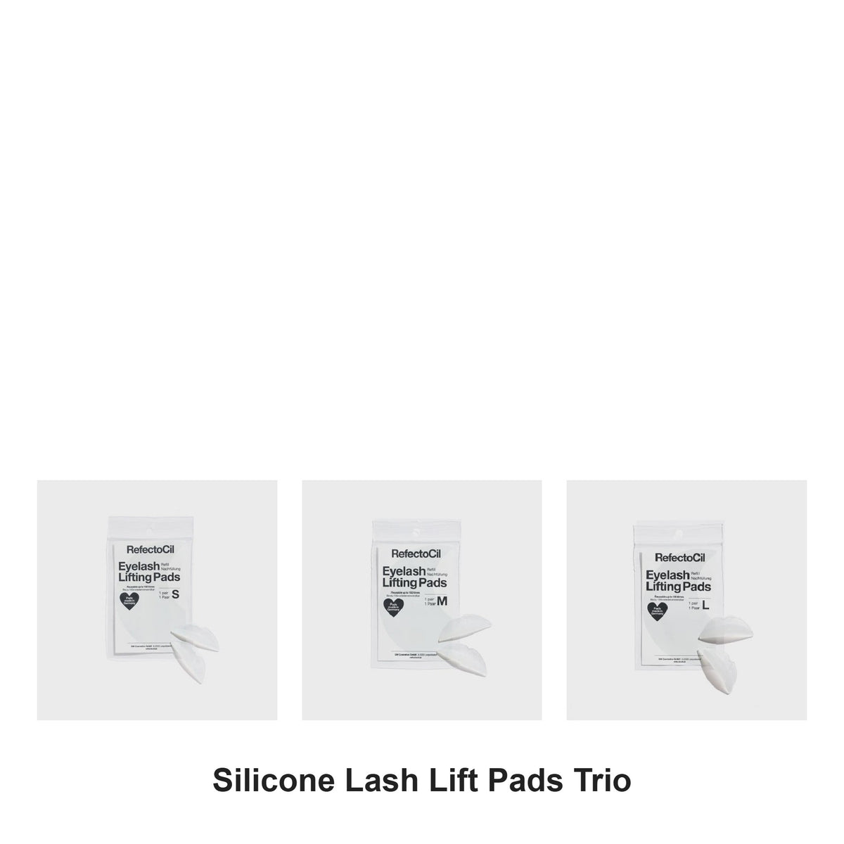 Refectocil - Silicone Lash Lift Pads Trio Bundle (Small, Medium & Large) – bundle contents: Silicone Lash Lift Pads Small, Silicone Lash Lift Pads Medium, Silicone Lash Lift Pads Large