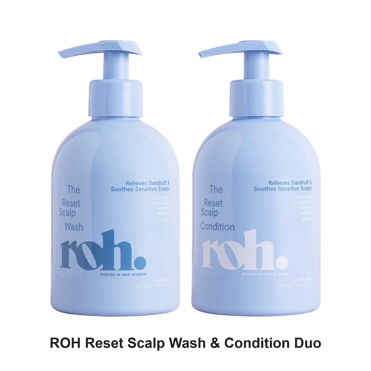ROH - Reset Scalp Wash & Condition Duo Bundle – bundle contents: Reset Scalp Wash 350ml, Reset Scalp Condition 350ml