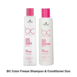 Schwarzkopf Professional - BC Color Freeze Shampoo & Conditioner Duo Bundle – bundle contents: BC Clean Performance pH 4.5 Color Freeze Shampoo 250ml, BC Clean Performance pH 4.5 Color Freeze Conditioner 200ml