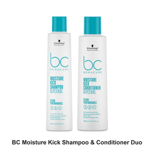 Schwarzkopf Professional - BC Moisture Kick Shampoo & Conditioner Duo Bundle – bundle contents: BC Clean Performance Moisture Kick Shampoo 250ml, BC Clean Performance Moisture Kick Conditioner 200ml