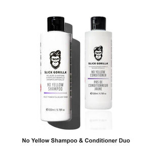 Slick Gorilla - No Yellow Shampoo & Conditioner Duo Bundle – bundle contents: No Yellow Shampoo 200ml, No Yellow Conditioner 200ml