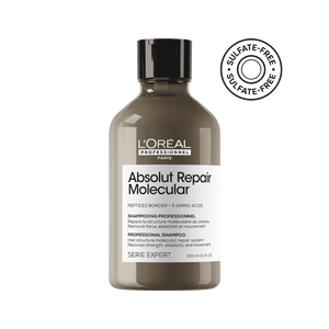 L'Oreal Professionnel - Absolut Repair Molecular Shampoo & Rinse-Off Serum Duo Bundle – L'Oreal Professionnel Absolut Repair Molecular Shampoo 300ml