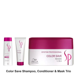 System Professional - Color Save Shampoo, Conditioner & Mask Trio Bundle – bundle contents: Color Save Shampoo 250ml, Color Save Conditioner 200ml, Color Save Mask 200ml