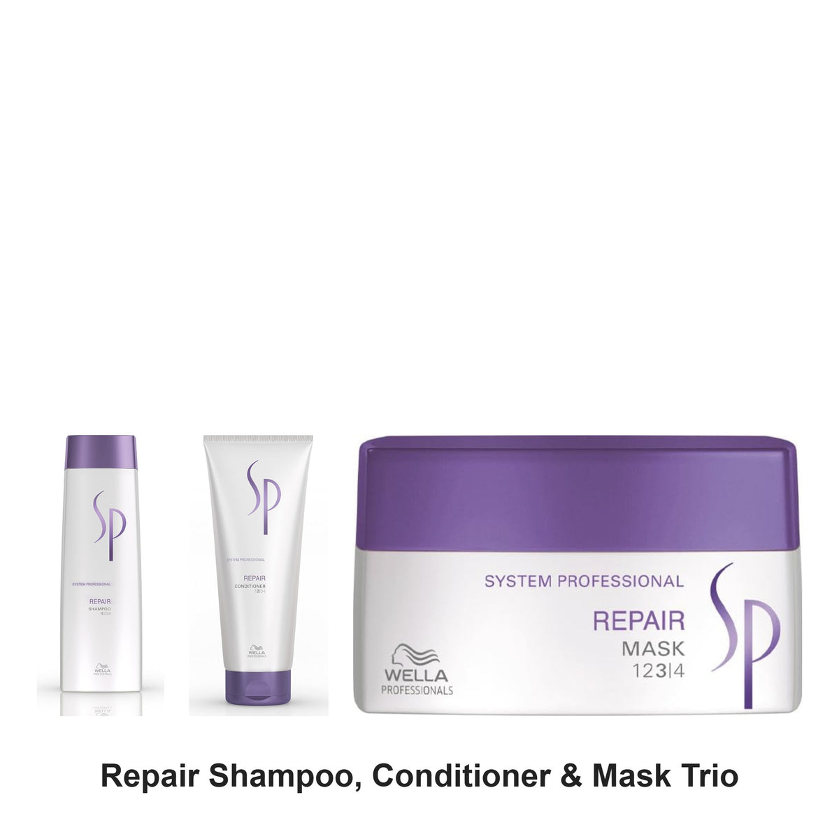 System Professional - Repair Shampoo, Conditioner & Mask Trio Bundle – bundle contents: Repair Shampoo 250ml, Repair Conditioner 200ml, Repair Mask 200ml