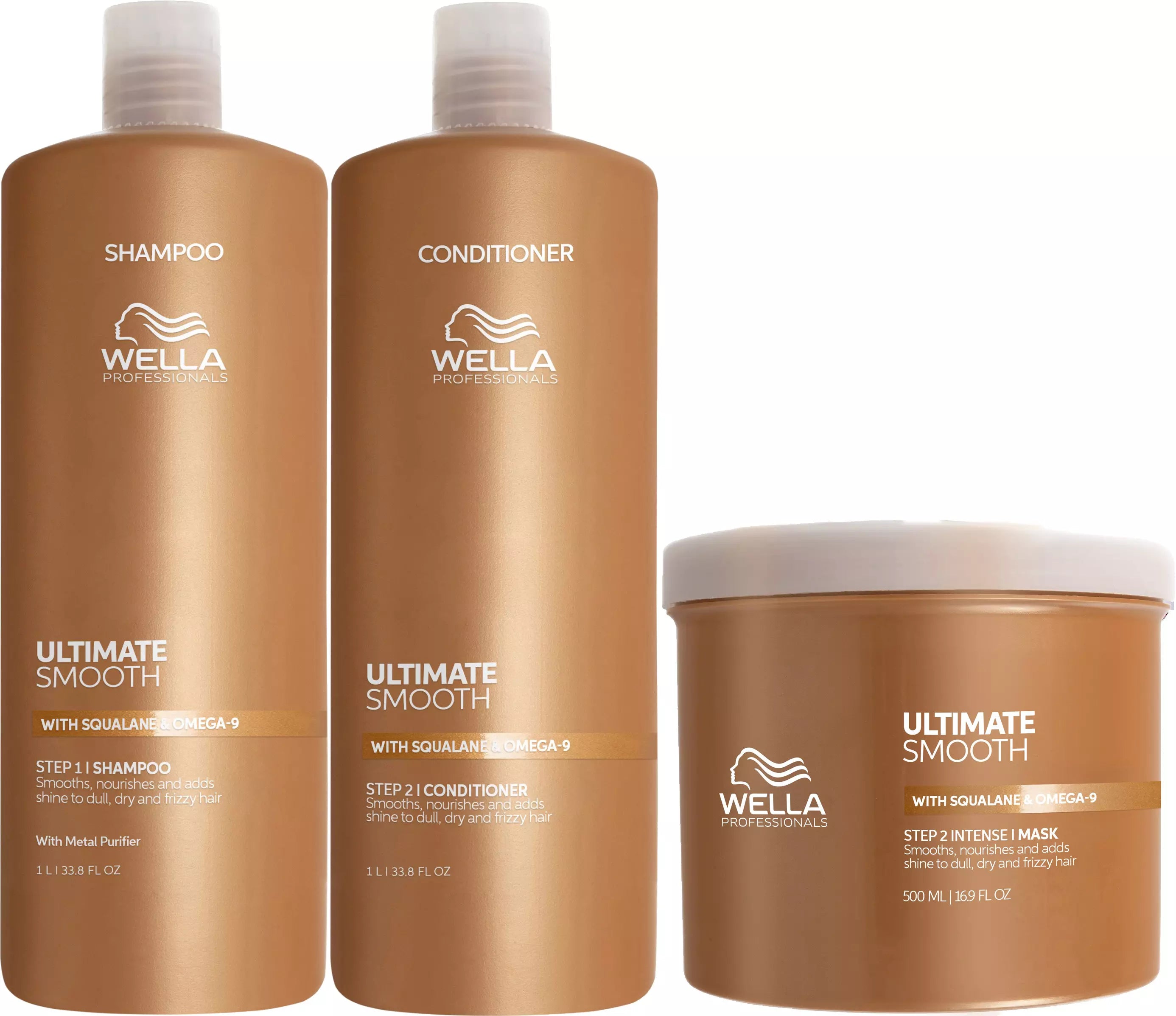 Wella Professionals - Ultimate Smooth Shampoo, Conditioner & Mask Trio Bundle