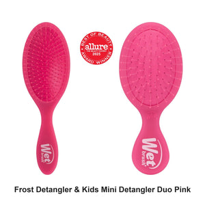 Wet Brush - Frost Detangler & Kids Mini Detangler Duo Pink Bundle – bundle contents: Frost Detangler Pink, Kids Mini Detangler Frost Pink