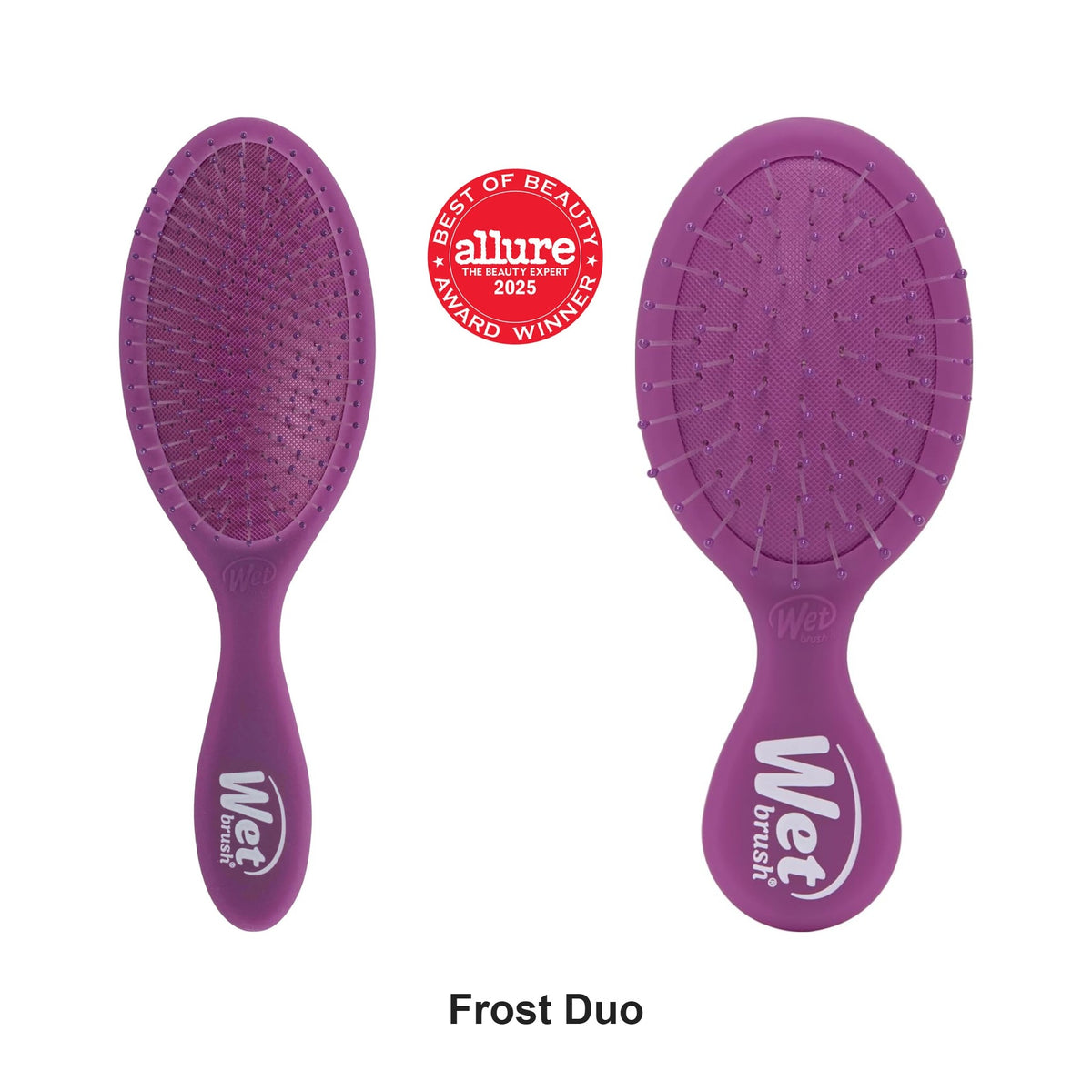 Wet Brush - Frost Detangler & Kids Mini Detangler Duo Purple Bundle – bundle contents: Frost Detangler Purple, Kids Mini Detangler Frost Purple