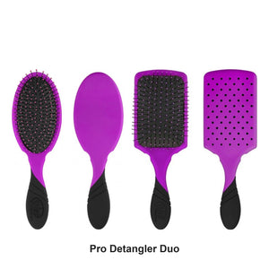 Wet Brush - Pro Detangler & Pro Paddle Detangler Duo Purple Bundle – bundle contents: Pro Detangler Purple, Pro Paddle Detangler Purple