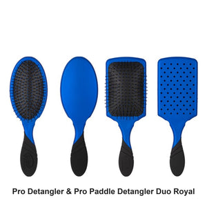 Wet Brush - Pro Detangler & Pro Paddle Detangler Duo Royal Bundle – bundle contents: Pro Detangler Royal, Pro Paddle Detangler Royal