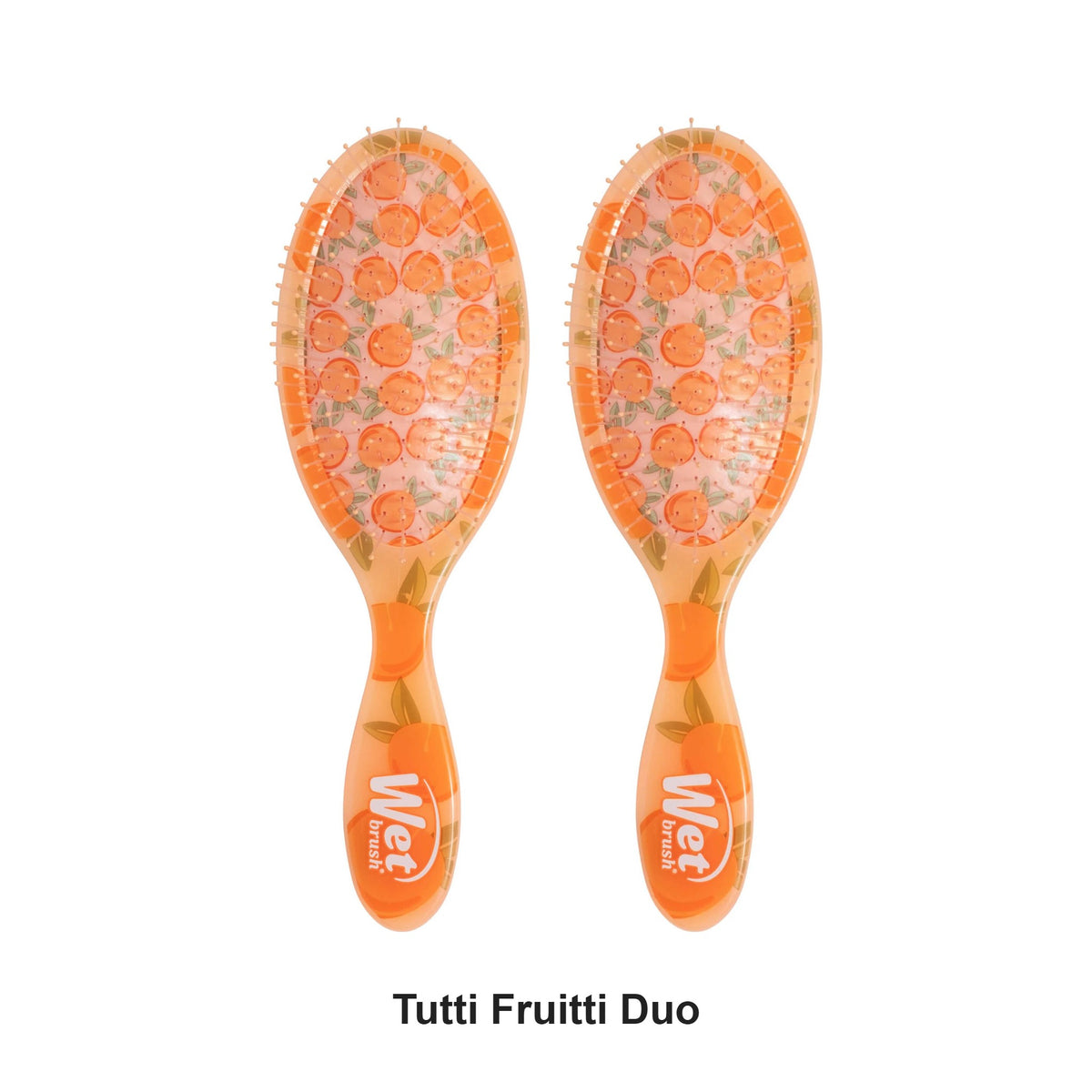 Wet Brush - Tutti Fruitti Detangler & Kids Mini Detangler Duo Peach Bundle – bundle contents: Tutti Fruitti Detangler Peach, Kids Mini Detangler Tutti Fruitti Peaches
