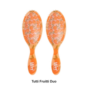 Wet Brush - Tutti Fruitti Detangler & Kids Mini Detangler Duo Peach Bundle – bundle contents: Tutti Fruitti Detangler Peach, Kids Mini Detangler Tutti Fruitti Peaches