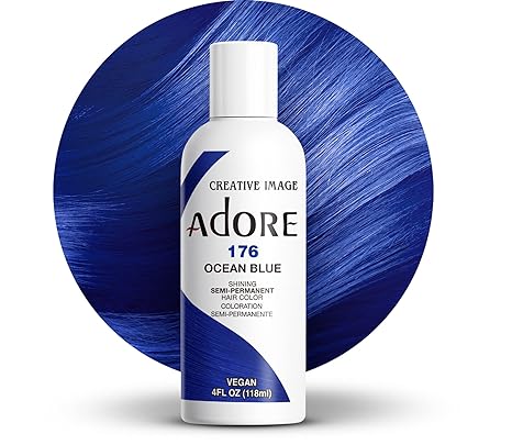 Adore Semi Permanent Hair Color #176 Ocean Blue hair dye bottle