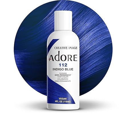 Adore - Semi Permanent Hair Color Shade #112 Indigo Blue - Zilion