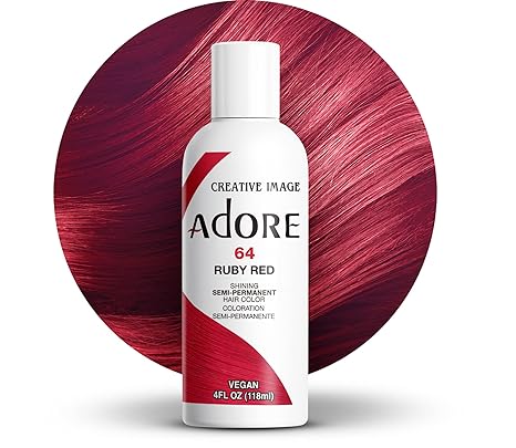 Adore - Semi Permanent Hair Color Shade #64 Ruby Red - Zilion