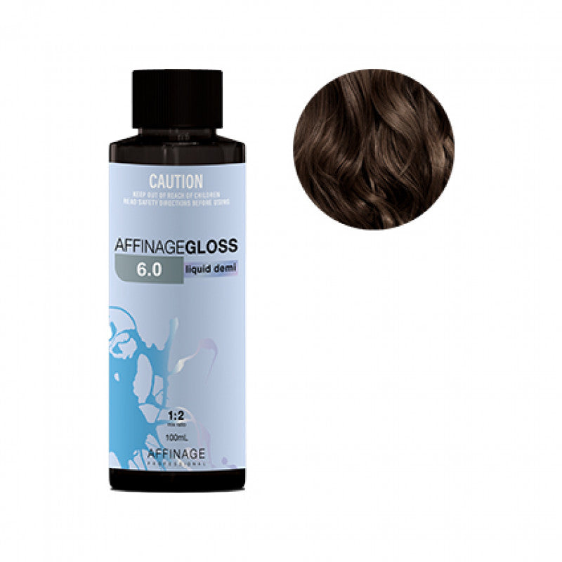 Affinage - Gloss Liquid Demi 6.0 Dark Blonde 100ml – product tube/pack
