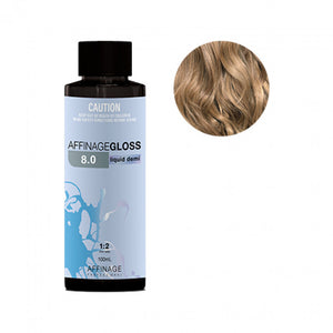 Affinage - Gloss Liquid Demi 8.0 Light Blonde 100ml – product tube/pack