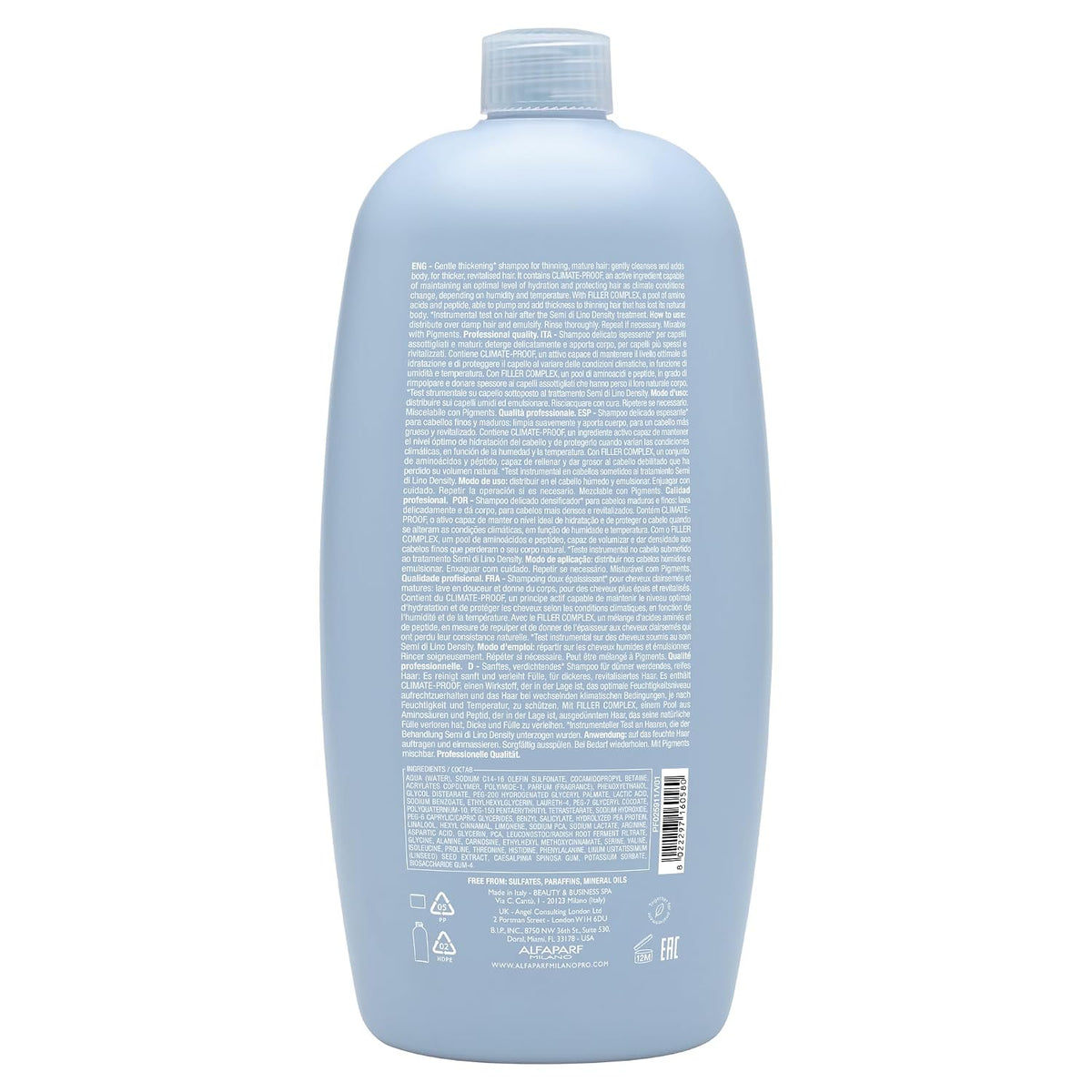 Alfaparf Milano Semi De Lino Density Thickening Low Shampoo 1000ml - image 2