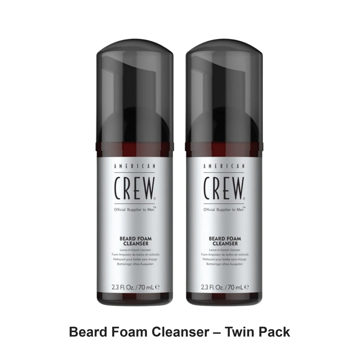 American Crew - Beard Foam Cleanser – Twin Pack (2 x 70ml) – bundle contents: 2 x American Crew - Beard Foam Cleanser 70ml