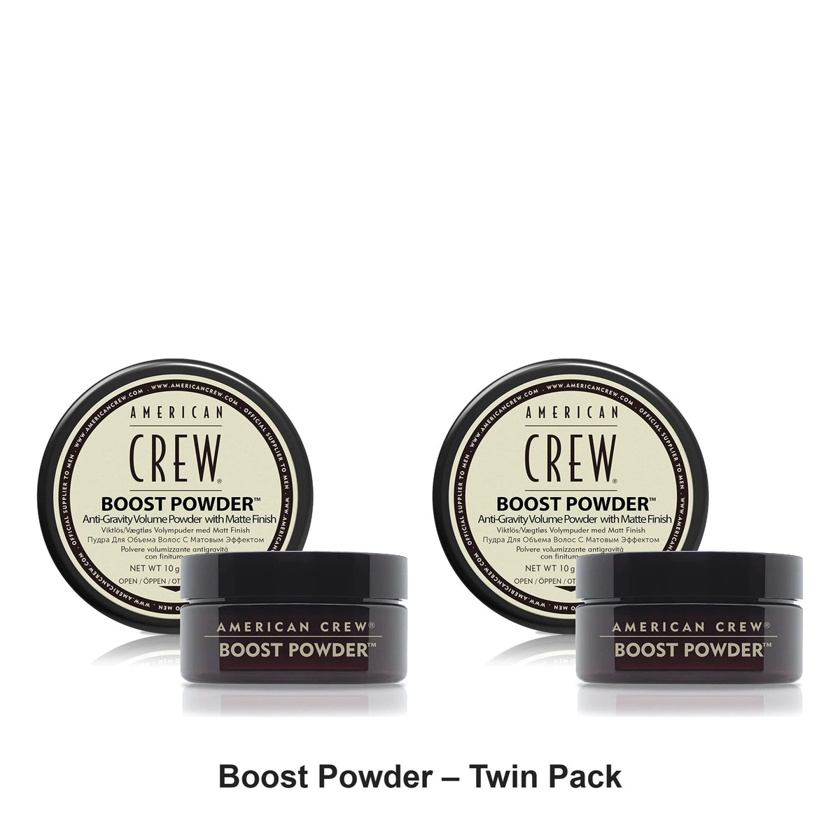 American Crew - Boost Powder – Twin Pack (2 x 10g) – bundle contents: 2 x American Crew - Boost Powder 10g