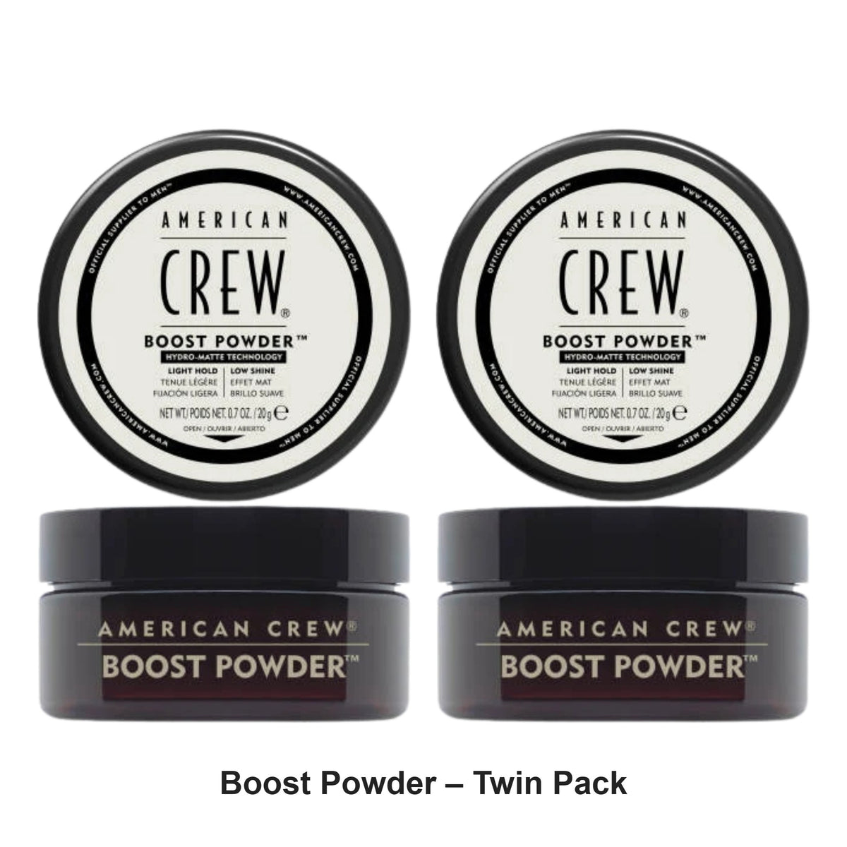 American Crew - Boost Powder – Twin Pack (2 x 20g) – bundle contents: 2 x American Crew - Boost Powder 20g