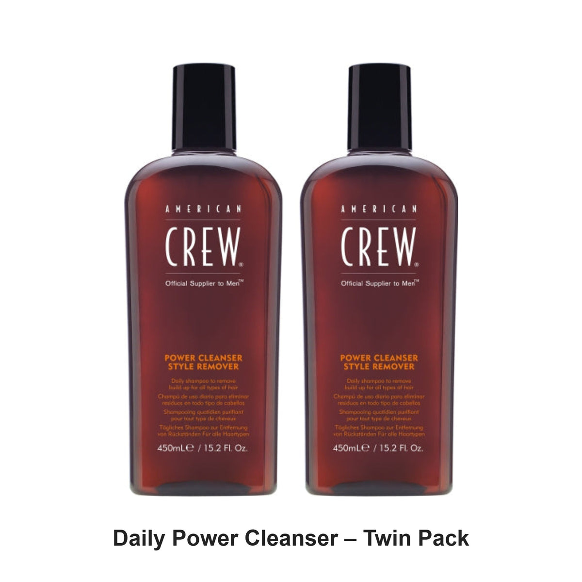 American Crew - Daily Power Cleanser – Twin Pack (2 x 250ml) – bundle contents: 2 x American Crew - Daily Power Cleanser 250ml