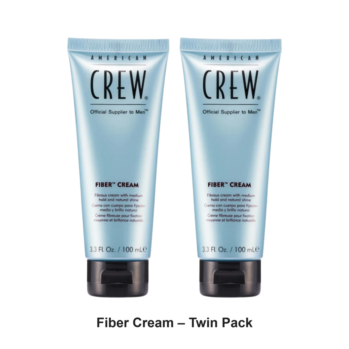 American Crew - Fiber Cream – Twin Pack (2 x 100ml) – bundle contents: 2 x American Crew - Fiber Cream 100ml