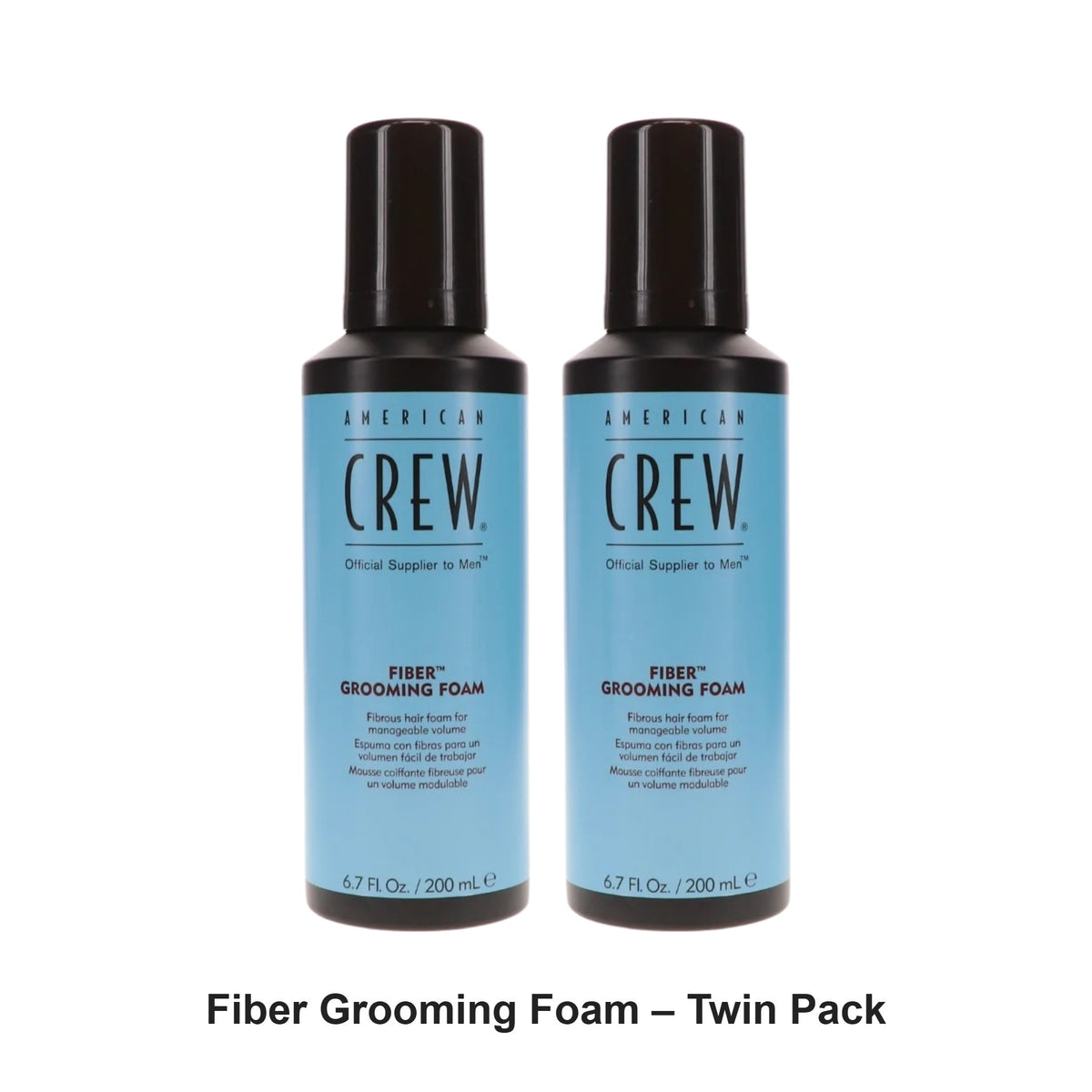 American Crew - Fiber Grooming Foam – Twin Pack (2 x 200ml) – bundle contents: 2 x American Crew - Fiber Grooming Foam 200ml