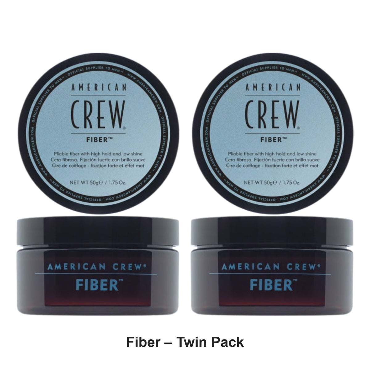 American Crew - Fiber – Twin Pack (2 x 85g) – bundle contents: 2 x American Crew - Fiber 85g