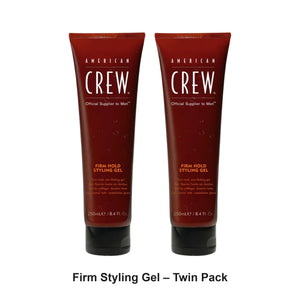 American Crew - Firm Styling Gel – Twin Pack (2 x 250ml) – bundle contents: 2 x American Crew - Firm Styling Gel 250ml