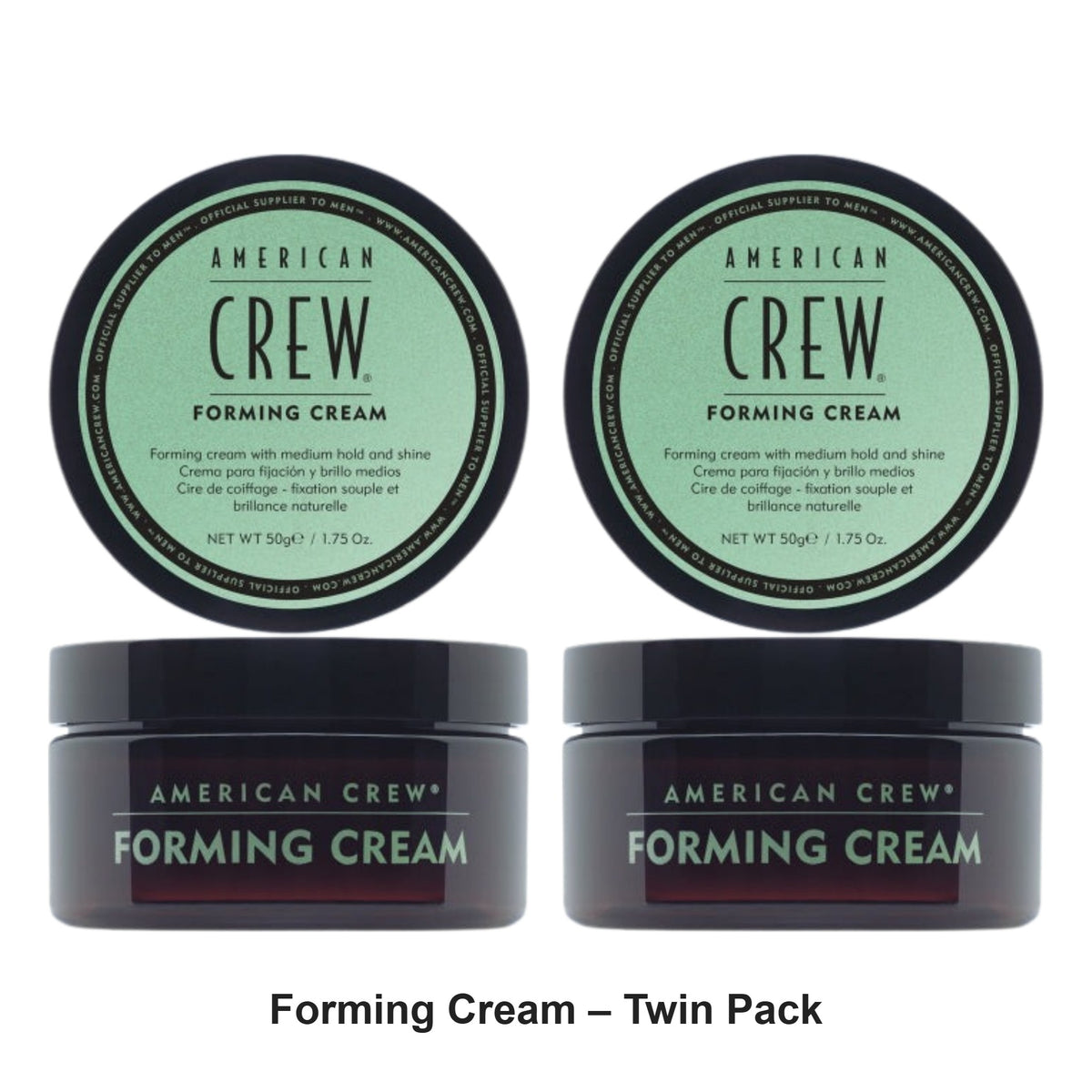 American Crew - Forming Cream – Twin Pack (2 x 85g) – bundle contents: 2 x American Crew - Forming Cream 85g