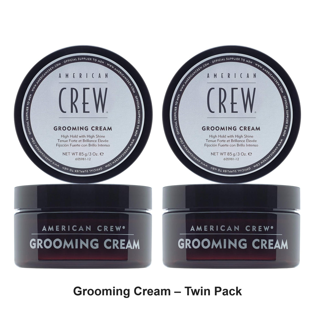American Crew - Grooming Cream – Twin Pack (2 x 85g) – bundle contents: 2 x American Crew - Grooming Cream 85g