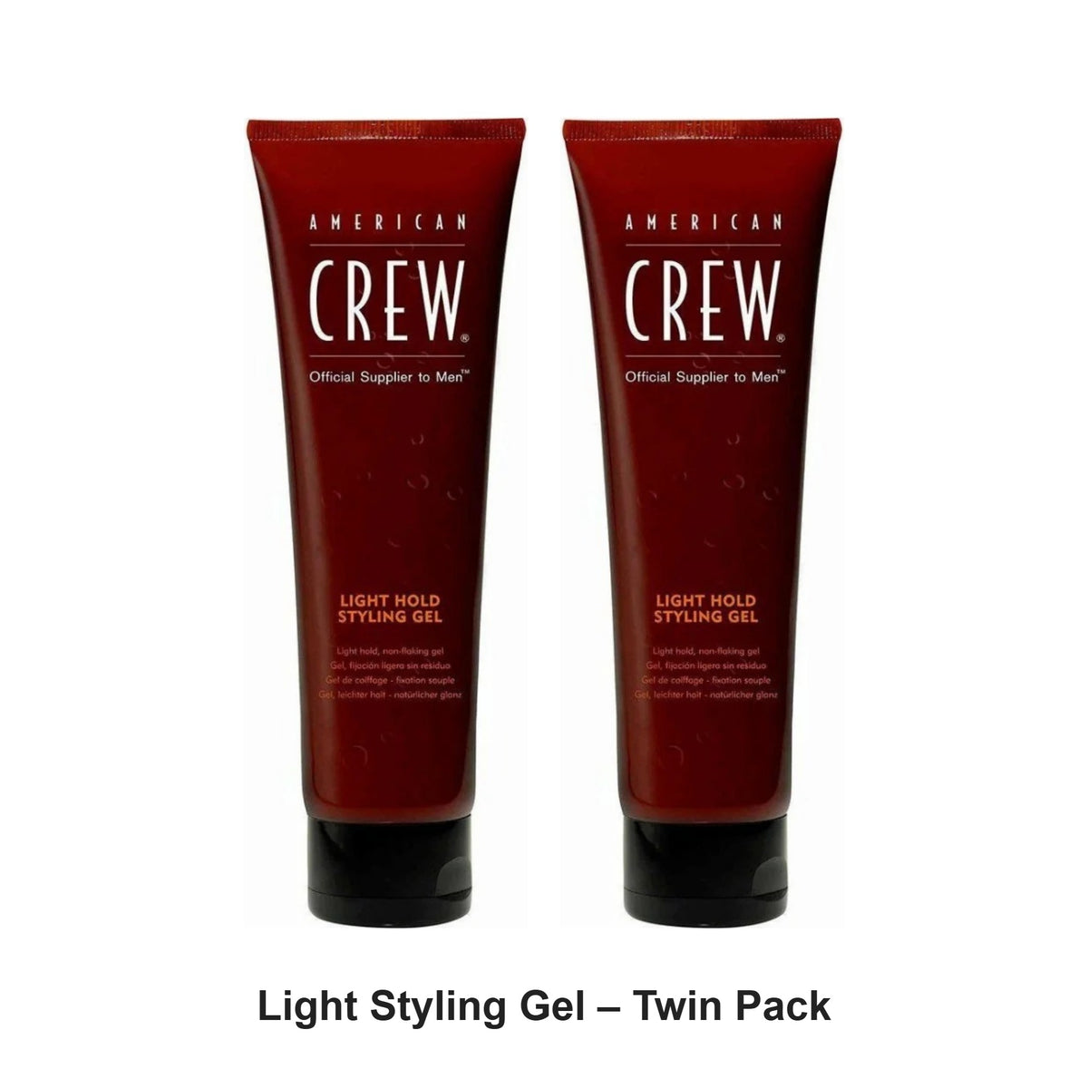 American Crew - Light Styling Gel – Twin Pack (2 x 250ml) – bundle contents: 2 x American Crew - Light Styling Gel 250ml