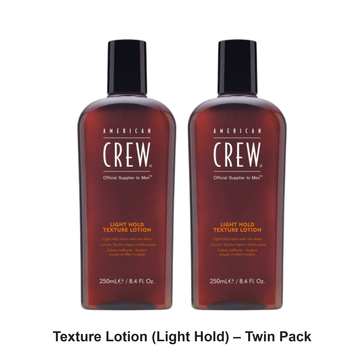 American Crew - Texture Lotion (Light Hold) – Twin Pack (2 x 250ml) – bundle contents: 2 x American Crew - Texture Lotion (Light Hold) 250ml