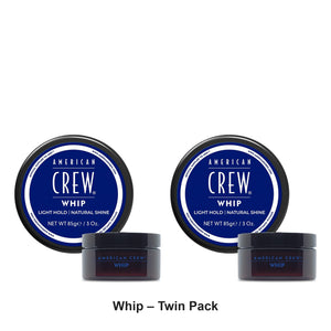 American Crew - Whip – Twin Pack (2 x 85g) – bundle contents: 2 x American Crew - Whip 85g