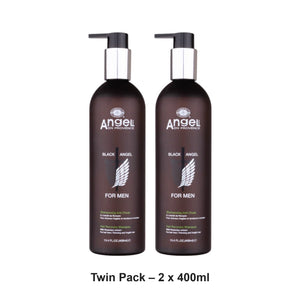 Angel En Provence - Black Angel For Men Hair Recovery Shampoo – Twin Pack (2 x 400ml) – bundle contents: 2 x Angel En Provence - Black Angel For Men Hair Recovery Shampoo 400ml