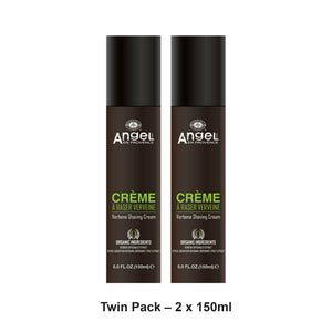 Angel En Provence - Black Angel For Men Verbena Shaving Cream – Twin Pack (2 x 150ml) – bundle contents: 2 x Angel En Provence - Black Angel For Men Verbena Shaving Cream 150ml
