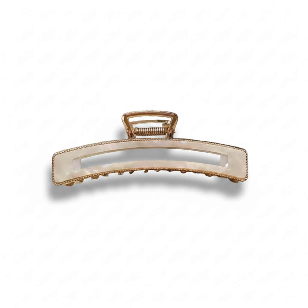 Avela - Large Metal Claw Clip Beige – product image