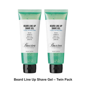 Baxter Of California - Beard Line Up Shave Gel – Twin Pack (2 x 100ml) – bundle contents: 2 x Baxter Of California - Beard Line Up Shave Gel 100ml