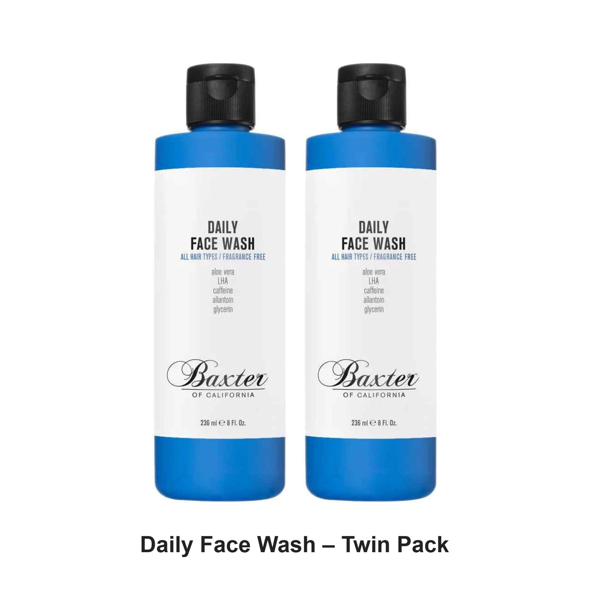 Baxter Of California - Daily Face Wash – Twin Pack (2 x 236ml) – bundle contents: 2 x Baxter Of California - Daily Face Wash 236ml