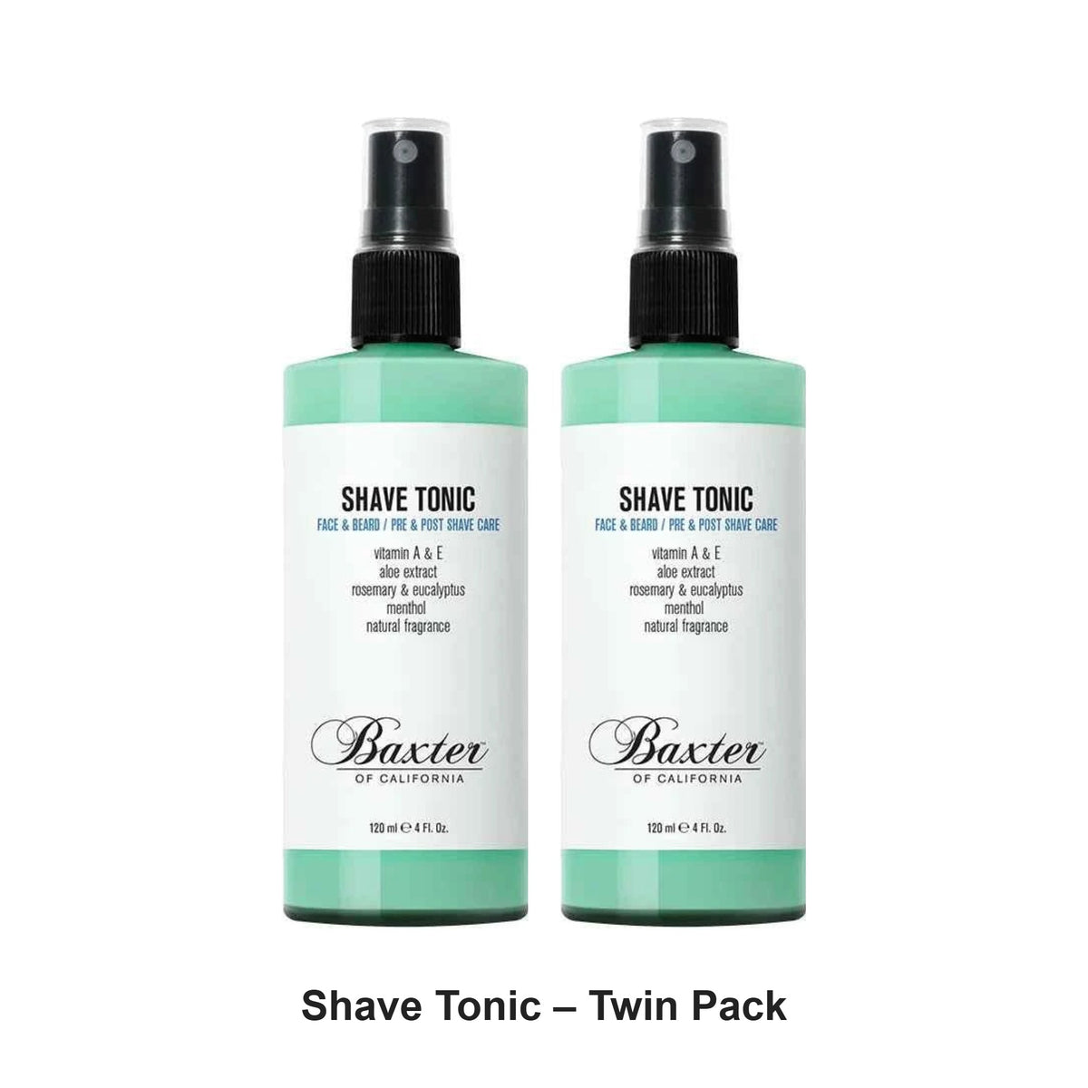 Baxter Of California - Shave Tonic – Twin Pack (2 x 120ml) – bundle contents: 2 x Baxter Of California - Shave Tonic 120ml