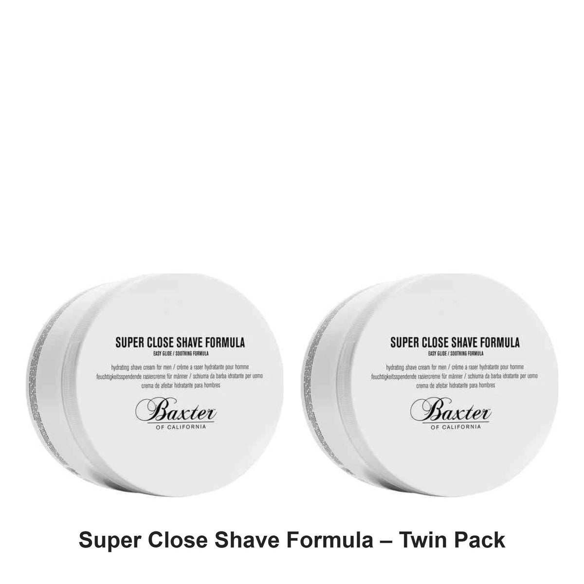 Baxter Of California - Super Close Shave Formula – Twin Pack (2 x 240ml) – bundle contents: 2 x Baxter Of California - Super Close Shave Formula 240ml