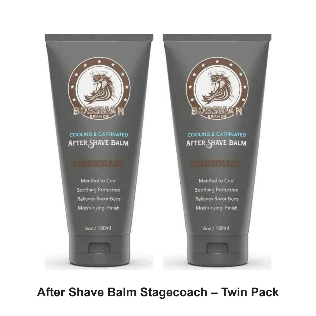 Bossman - After Shave Balm Stagecoach – Twin Pack (2 x 180ml) – bundle contents: 2 x Bossman - After Shave Balm Stagecoach 180ml