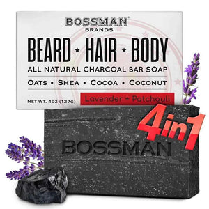 Bossman - Beard, Hair and Body Bar Soap Lavender and Patchouli – Twin Pack – Bossman - Beard, Hair and Body Bar Soap Lavender and Patchouli