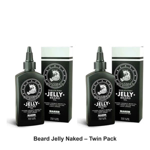 Bossman - Beard Jelly Naked – Twin Pack (2 x 4oz) – bundle contents: 2 x Bossman - Beard Jelly Naked 4oz