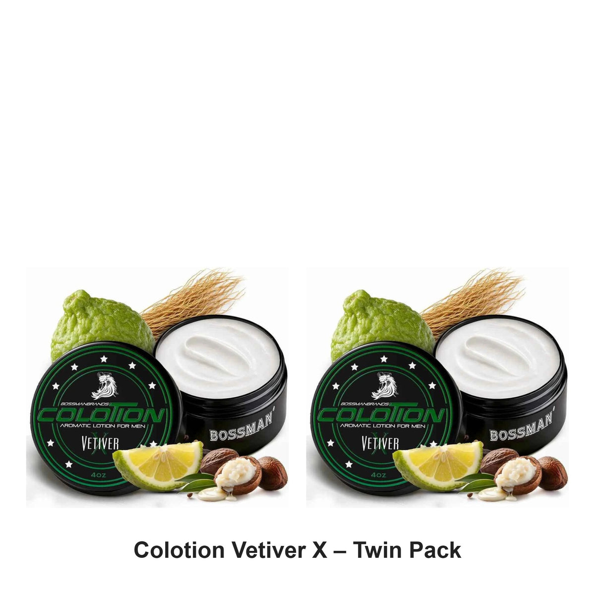 Bossman - Colotion Vetiver X – Twin Pack (2 x 120ml) – bundle contents: 2 x Bossman - Colotion Vetiver X 120ml