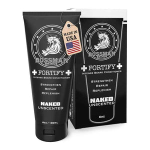 Bossman - Naked Beard Care Trio Bundle (Conditioner, Jelly & Balm) – Bossman Fortify Intense Beard Conditioner Naked 180ml