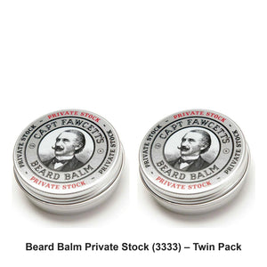 Captain Fawcett - Beard Balm Private Stock (3333) – Twin Pack (2 x 60ml) – bundle contents: 2 x Captain Fawcett - Beard Balm Private Stock (3333) 60ml