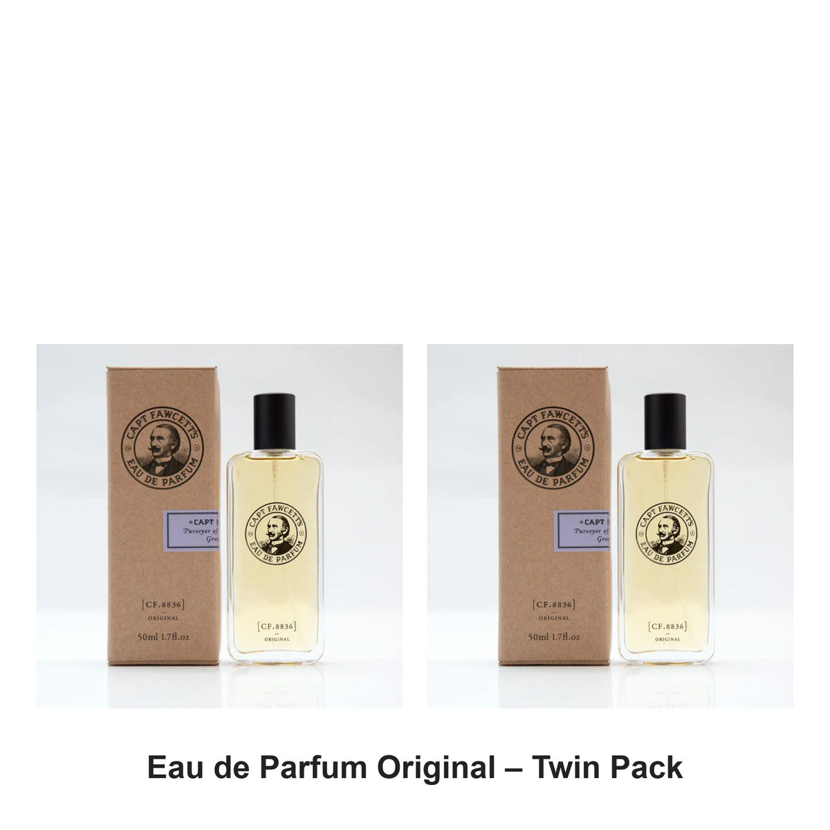 Captain Fawcett - Eau de Parfum Original – Twin Pack (2 x 50ml) – bundle contents: 2 x Captain Fawcett - Eau de Parfum Original 50ml