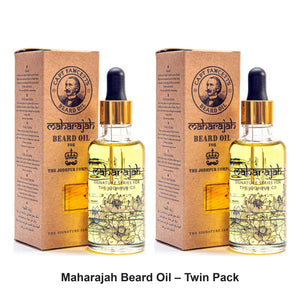 Captain Fawcett - Maharajah Beard Oil – Twin Pack (2 x 50ml) – bundle contents: 2 x Captain Fawcett - Maharajah Beard Oil 50ml