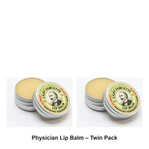 Captain Fawcett - Physician Lip Balm – Twin Pack (2 x 10ml) – bundle contents: 2 x Captain Fawcett - Physician Lip Balm 10ml
